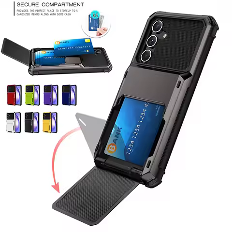 Funda For Samsung Galaxy A54 Case Shockproof Armor With Card Slot Wallet Phone Case For Sumsung A54 