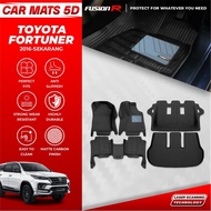 Fusion R 5D Fortuner Car Carpet Premium Carbon Car Carpet New