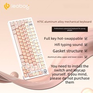 LEOBOG Hi75C Aluminum Alloy Customized Mechanical Keyboard Bluetooth/2.4G/wired The Third mode  Musi