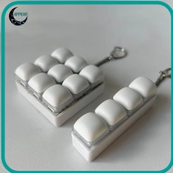 APPEAR Fidget Keychain, DIY Keyboard 3/4/9Keys Finger Keyboard Cap, Relaxing Keys Button Keycap Pass