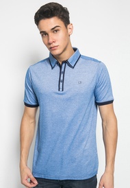 LGS - Kaos Polo Pria Casual - Polkadot - Biru - Slim Fit - JTS.324.M2539F.01.C