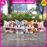 DIY 3D Mini Toys Cat Model Cat Bricks Educational Peekaboo