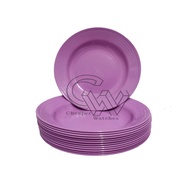 CODE E95R Cheaper12pcs 9 inch Plastic Round Dinner Plates Pay on the spot