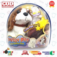 MAINAN ANAK LOVELY PET CUTE MAINAN TAS PELIHARAN KUCING KELINCI ANJING
