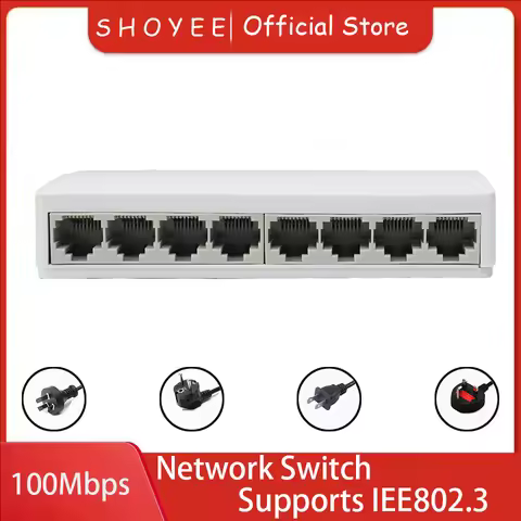 8 Port Gigabit Ethernet Switch - 100/1000Mbps Desktop Network Switch, Plug & Play, Auto MDI/MDIX, RJ
