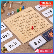 99 Multiplication Board Game Multiplication Board Wooden Toys With Dice Flash Card Math Toys Math Ga