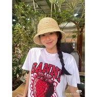 Ready Stock - Ganni Multicolor Strawberry Heart Print Short Sleeve T-shirt