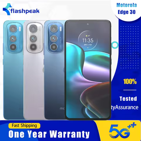 Original Motorola Edge 30 XT2203 5G Mobile Phone 6.5" AMOLED 144z Display 8GB RAM 128GB ROM Snapdrag