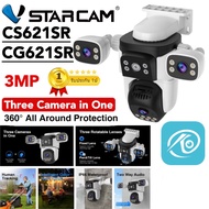 Vstarcam CS621SR WIFI/CG621SR SIM 4G( 3 เลนส์ )ใหม่ล่าสุด2024 ความละเอียด 3 MP(12960P) กล้องวงจรปิดไ