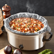 5/10pcs Slow Cooker Liners With Binding Zip Ties Disposable, Easy-Clean Cooking Bags For Oval/Round