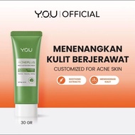 YOU ACNE PLUS Skin Moisturizer instant-melt fresh / Cream /Cleanser 4d Centella + Corn Mint oil /