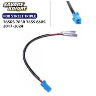 License Plate Light Wire Harness Plug Adapter Connector For Street Triple 765RS 765R 765S 660S 765 6
