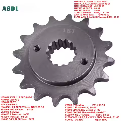 525-16T 400cc Front Sprocket Gear Staring Wheels For Honda Road NT400 NT Bros 400 NV400 NV Steed 400