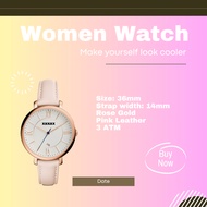 (Actual Photo)Women3988 Pink Leather 36mm Women Watch