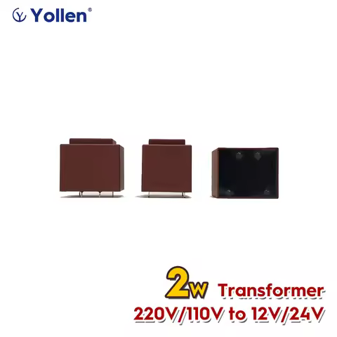 PIN Type 2W Power Transformer 2VA Voltage 110V/220V to 12V/24V for Circuit Board DIY Vertical Mounte