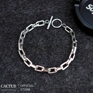 VÒNG TAY / LẮC TAY MẮT XÍCH VUÔNG DẸP THÉP TITAN KHÔNG GỈ - Cactus Accessoriesss