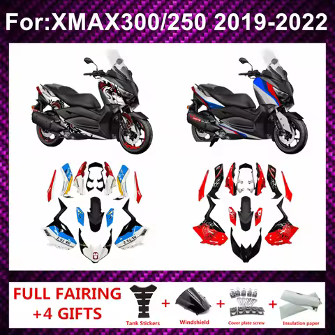 Fit For XMAX125 XMAX250 XMAX300 XMAX400 2017 - 2022 Motorcycle Fairing Bodywork Kit Panel Set XMAX 1