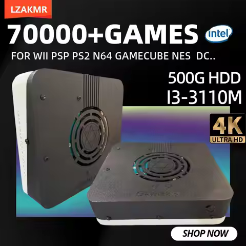 New Super Game Console X3 500G HDD 70000+Games I3-3110M For Wii PS2 N64 PSP GameCube N64 Plug and Pl