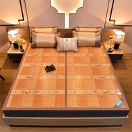 TIKAR LIPAT BAMBU Premium / Karpet Rotan Halus Alas Lantai Uk 180x200cm (FREE TAS) / Matras Besar Pe