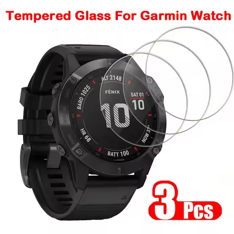 3Pcs 9H Premium Tempered Glass For Garmin Fenix 7 7X 7S 6S 6 6X Pro 5S 5 5XPlus Watch Clear HD Scree