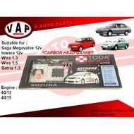 Proton Saga 12v / Iswara / Wira 1.3 1.5 4G13 4G15 Top Set Gasket (Carbon) MD997671GR (Toda Speed) To