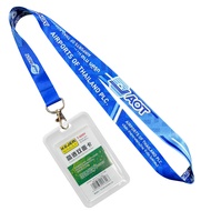 สายคล้องคอ AOT+กรอบพลาสติกใส่บัตร ( เก็บปลายทางCOD )