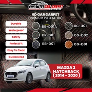 Mazda 2 Hatchback ( 2014 - 2020 ) Vip 6D Car Carpet PU Leather Car Mat Floor Mat Carmat Karpet Keret