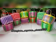 Tas anyaman plastik kaca size M