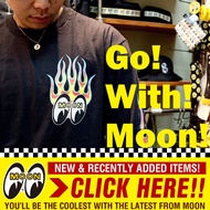 ญี่ปุ่น Mooneyes ฤดูใบไม้ร่วง เสื้อยืดคอกลมแขนยาวสเก็ตบอร์ดท่องรถจักรยานยนต์การปรับเปลี่ยนรถยนต์วัฒน