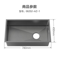 ST&amp;💘JOMOO（JOMOO）Kitchen304Stainless Steel Handmade Nano Sink Single Sink Washing basin Pool Sink Package Innovative Gun