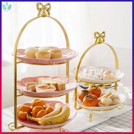 European-Style Multi-Layer Dessert Table Cake Stand Relief 3-Layer Stand Cake Plate Snack Fruit Tray Afternoon Tea Cake Stand Aggb