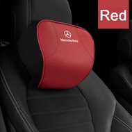 หมอนอิงในรถเบาะเบาะพิงหลังรองรับหมอนอิงรองเอวเมมโมรี่คอตตอนพนักพิงศีรษะเบาะรองเอวรถสำหรับ Mercedes B