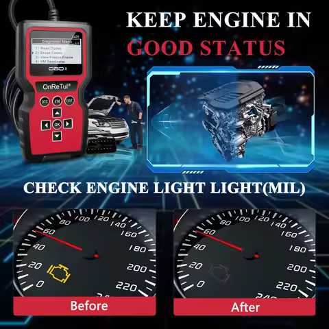 Obd2 Diagnostic Scanner with the Ability to Read and Clear Fault Codes, Check I/M Readiness Status,