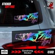 MATA Anime Cutting Slap Sticker - JDM Anime Eye Sticker #3