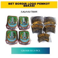 WHOLESALE BET BADGE/ EMBROIDERED LOGO PEMKOT BEKASI CONTENTS 20 PCS