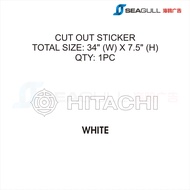 Hitachi Vehicle Body Sticker (Car Sticker) Excavator Hitachi Logo Vinyl Deco