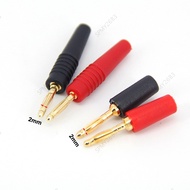 2MM Gold Plated Banana Plug socket Electrical Connector Adaptor Black/Red for Test Probes Instrument