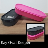 Tupperware Ezy Oval Keeper 470ml (1) 21.95cm(L) x 10.0cm(W) x 4.7cm(H)    Retail Price S$10/pc