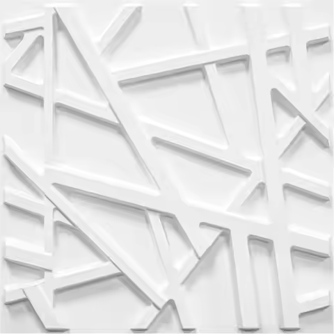 33 Pack 3D Wall Panels, 12x12 Inch White Textured Decor for Living Room, Gaming Room, TV Background