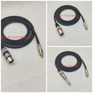 Canare japan standard audio cable 1mtr + jack rca male to xlr female/xlr male/rca male