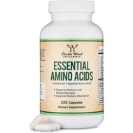 Double Wood Essential Amino Acids 225 Capsules - 1 Gram Per Serving Blend of All 9 Essential Aminos 
