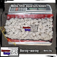 2kg bioring bio Ring plus netting pond & aquarium filter media aquarium bioring filter/ bioring aqua