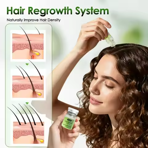 Anti-Hair Loss Scalp Care Roller Serum Kit Nourishes Roots Strengthens Hair Prevents Baldness Daily 
