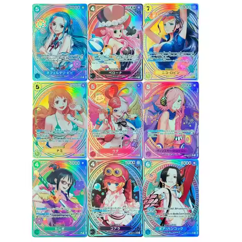 9pcs One Piece OPCG DIY Game Collection Cards EB03-003 Uta Nami Nico Robin Vivi Reiju Tashigi Anime 