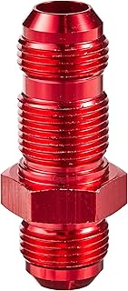 DNA MOTORING FT-1-9005-10-RD 10an An-10 7/8 Male Thread Straight Bulkhead Flare Aluminum Finish Fitt