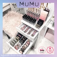 MUMU Style Acrylic Makeup Vanity Organizer Fits IKEA Alex Drawer Divider Holder