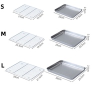 Aluminium Tray Bakeware Oven Sheet Cookie Toast Oven Tray Stainless Steel Pizza Cakes Baking Sheet P