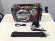 ตู้ลำโพงพร้อมเครื่องขยายเสียงแบบพกพา MGX M-A525 B1 Portable Active Speaker USB micro SD card TF Blue