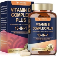 13-in-1 Vitamin B Complex Plus with Vitamin B1, B2, B3 (Niacinamide), B4, B5, B6, B7 (Biotin), B8 (I