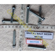 MESIN MOTORCYCLE ENGINE BOLT M6X40